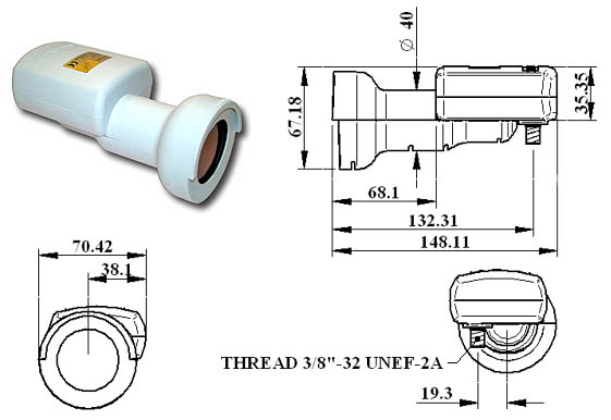 INVACOM UNIVERSAL SINGLE - LNB UNIVERSALE 1 USCITA