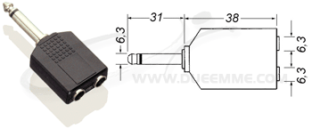 SP JACK6.3 MONO/2PR JACK6.3MON