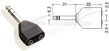 SP JACK6.3 ST/2PR JACK3.5 STE 