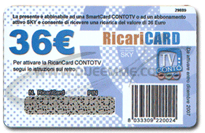 Ricarica Conto TV 36