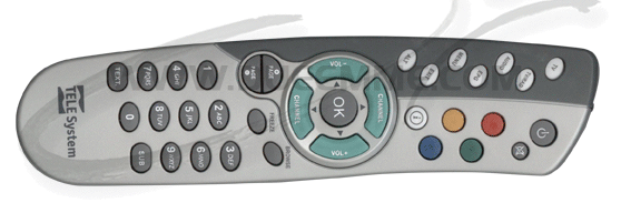 TELECOMANDO PER ricevitore satellite TELESYSTEM 4.4