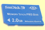 MEMORY STICK DUO   2 GB PRO