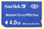 MEMORY STICK DUO 4GB PRO
